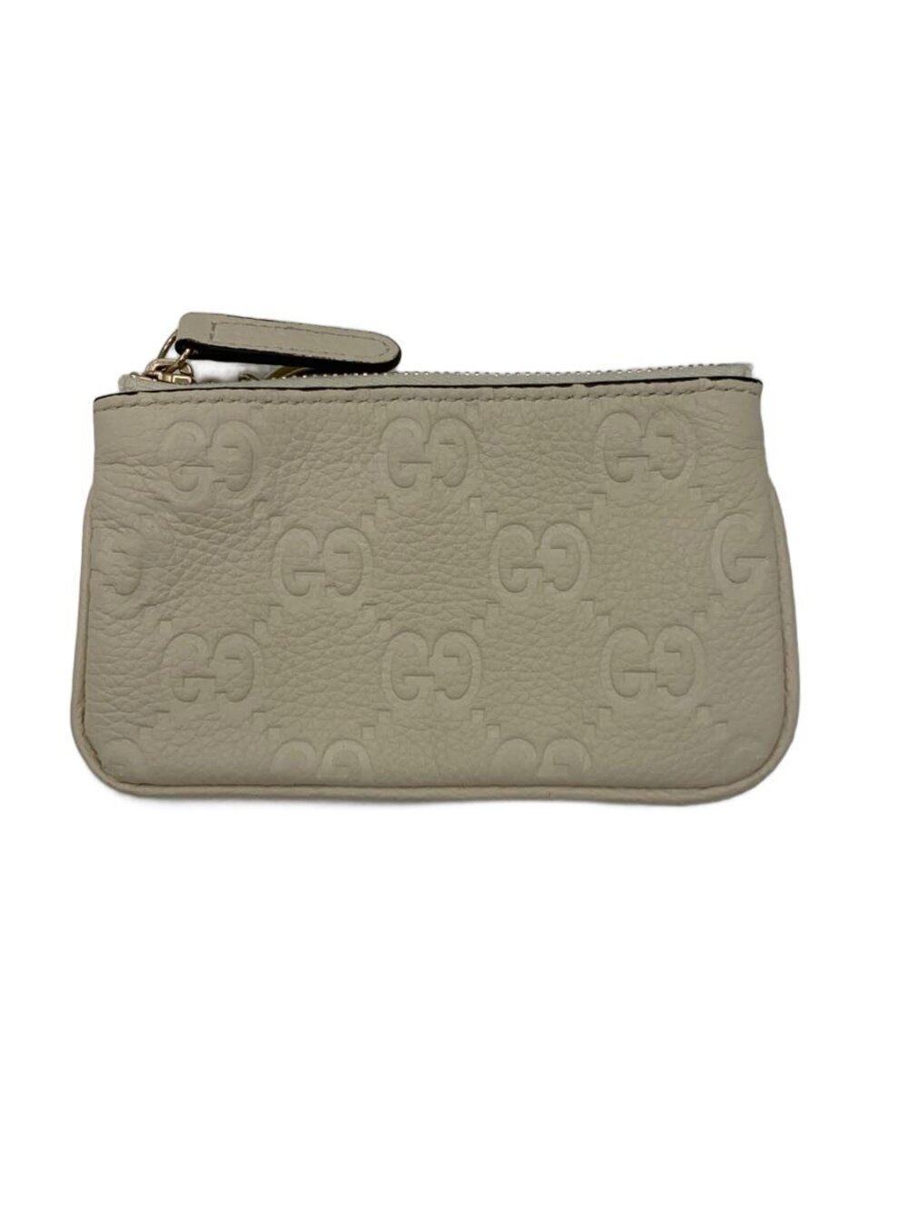 Gucci Key Case Wallet Leather Ivory White Monogram